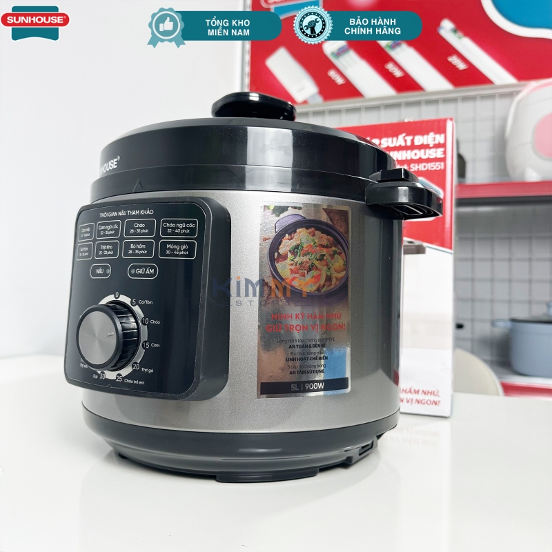 Nồi cơm áp suất đa năng 5L Sunhouse SHD1551 - 900W